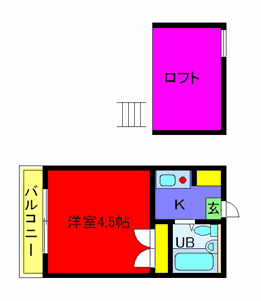 ロフト付コーポ