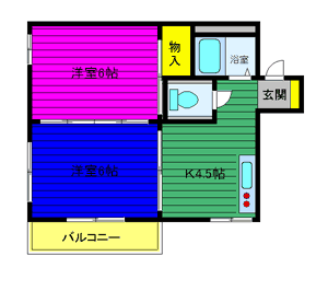 賃貸マンション　2Ｋ